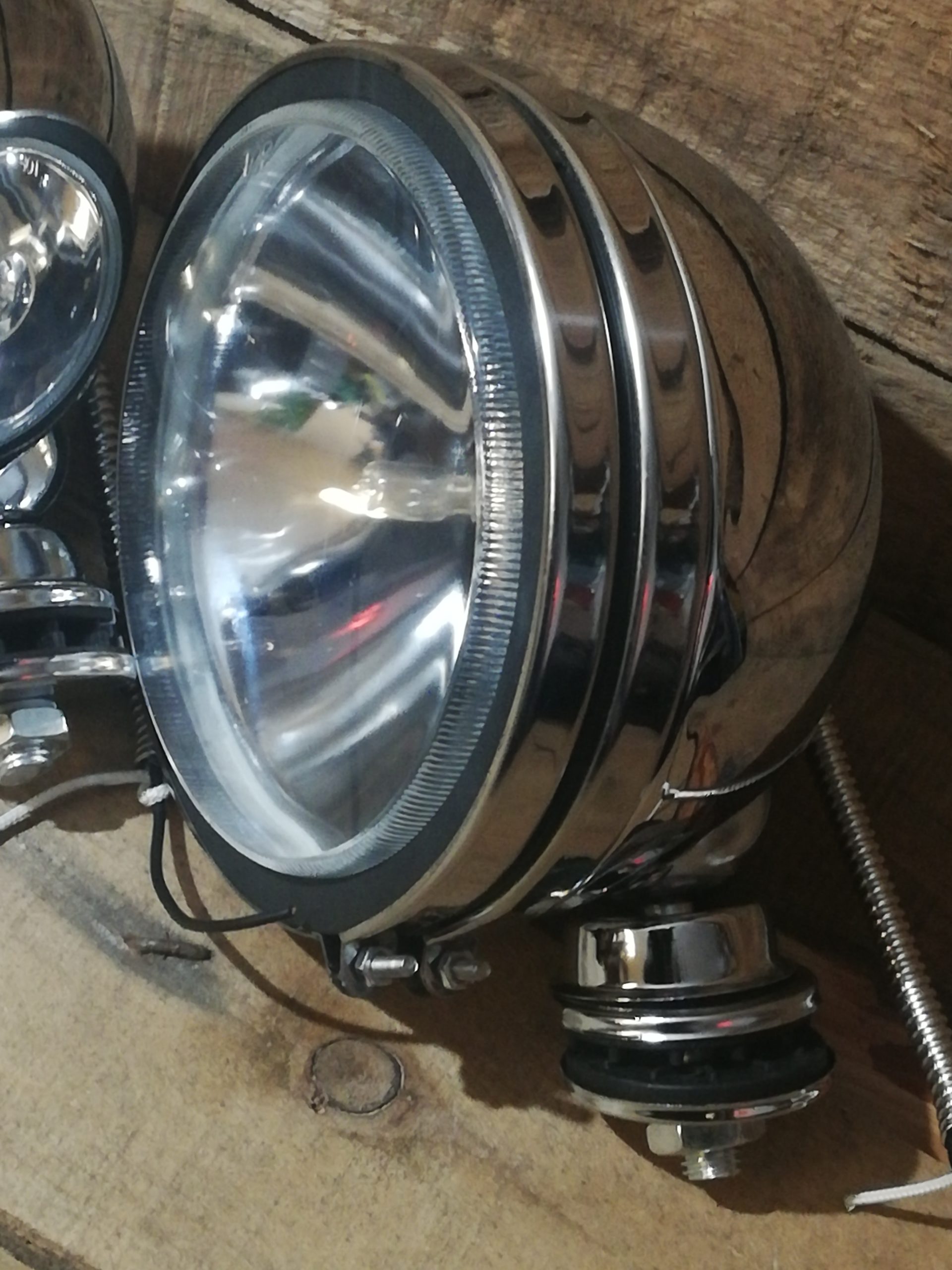 2 x H3 160mm Offroad Zusatz Arbeits Scheinwerfer Chrom Licht Lampe  Fernlicht